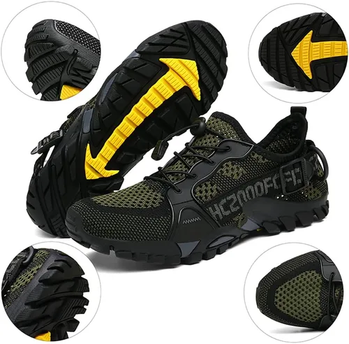 Vista 3 de Zapatos de agua para hombre y mujer, zapatos de senderismo al aire libre, secado rápido, zapatos acuáticos para playa, senderismo, senderismo