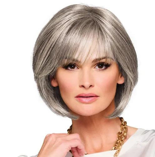 Vista 7 de Raquel Welch Made You Look Chin-Length Chic Bob, 100% atado a mano por ropa de pelo, gorra pequeña promedio, RL10/12 castaño iluminado por el sol