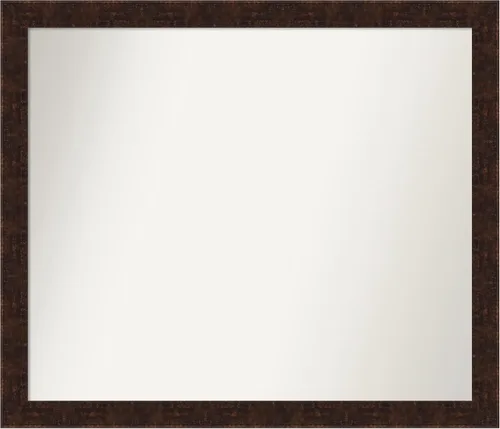Vista 28 de Amanti Art Espejo de baño de bronce para sobre fregadero, 24 x 24 pulgadas, espejo de tocador cuadrado estrecho de bronce Manhattan, marco de madera