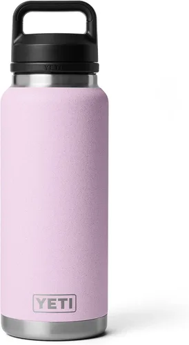 Vista 17 de YETI Rambler - Botella de 36 onzas, aislada al vacío, a prueba de fugas, de acero inoxidable con tapón para sorbos Aislamiento al vacío Azul marino