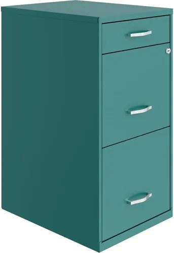 Vista 8 de UrbanPro Archivador de metal de 3 cajones, 18 pulgadas de profundidad x 14.25 pulgadas de ancho x 27.32 pulgadas de alto, acabado negro, organizador