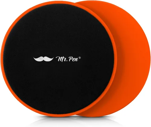 Vista 8 de Mr. Pen Deslizadores centrales para entrenar – Paquete de 2 discos deslizantes de entrenamiento de doble cara Azul