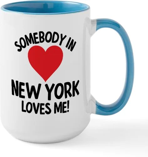Vista 17 de CafePress New York Republic Tazas de cerámica de 15 oz (15.0 fl oz)