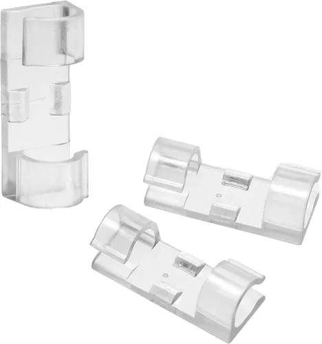 Vista 5 de Eco-Fused Kit organizador de cables - Gestión de cables - Soportes de cables con ranura, soportes de clip de cable autoadhesivos, bridas de cables