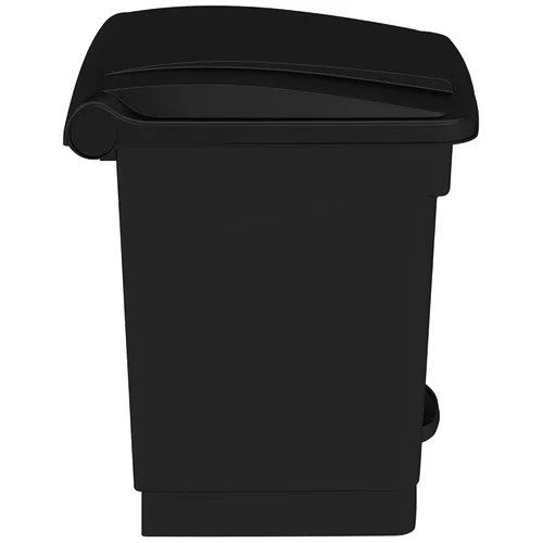 Vista 10 de Safco - Cubo de basura con pedal de pie, cubo de basura de plástico de 8 galones, color negro
