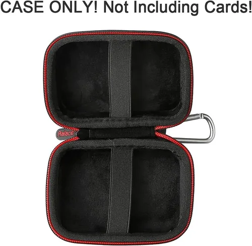 Vista 8 de RAIACE Estuche de transporte duro para juegos de cartas, bolsa de almacenamiento protectora. (No incluye tarjetas) - Negro