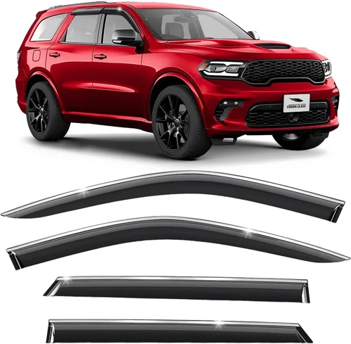 Vista 12 de Voron Glass Protectores de lluvia extra duraderos con cinta adhesiva para Jeep Compass 2017-2025, deflectores de ventana, viseras de ventana