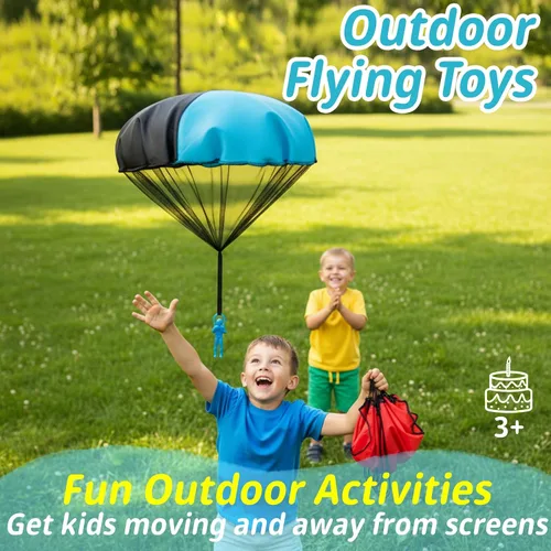 Vista 2 de Yeeeasy Juguetes de paracaídas sin enredos para niños, juego de vuelo al