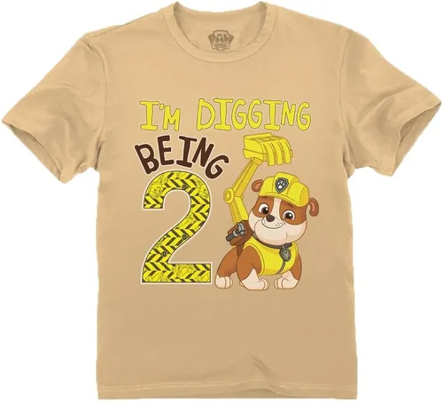 Vista 11 de Tstars Paw Patrol Rubble Digging Being 2 - Camiseta para niño de 2º Rubble Digging 2 / Azul marino jaspeado