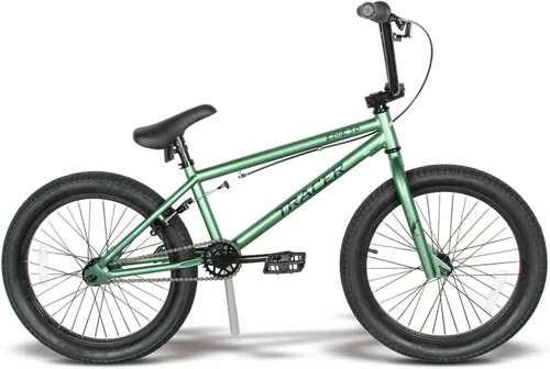 Vista 15 de Tracer Edge Freestyle - Bicicleta BMX para hombre y mujer, para principiantes y avanzados, marco de acero para adultos, ruedas de 20 pulgadas