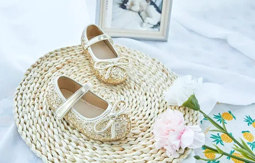 Vista 3 de Otter MOMO Zapatos planos de bailarina para niña, con lazo decorativo, ideales para llevar con vestido y combinan bien con flores, para escuela