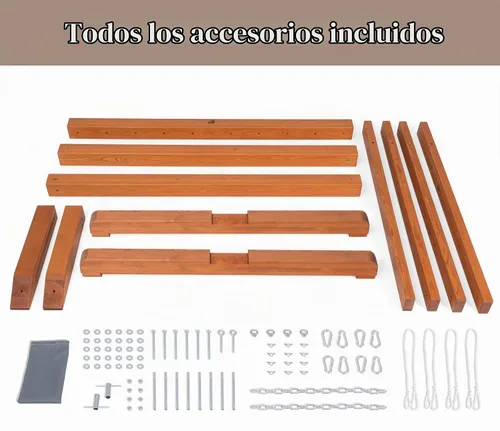 Vista 8 de SUNCREAT Soporte de hamaca de madera ajustable de 12 a 14 pies, solo soporte de hamaca de madera de alerce para exteriores, capacidad de 475 libras