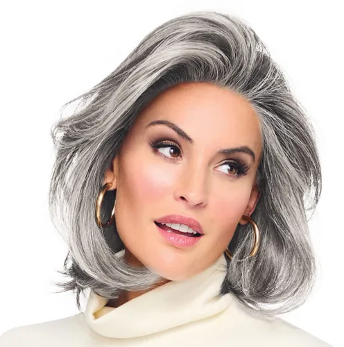 Vista 32 de Raquel Welch Flying Solo - Peluca para niños, 100% atada a mano por ropa de pelo, gorra pequeña promedio, RL10/12 castaño iluminado por el sol