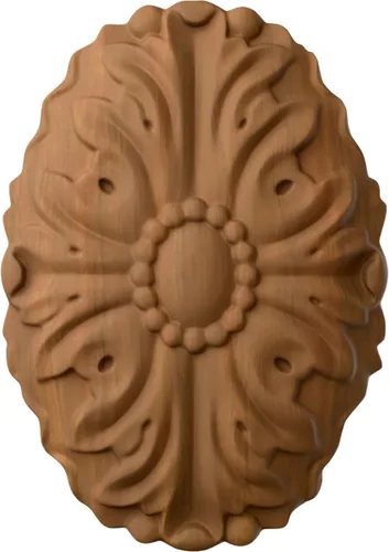 Vista 15 de Ekena Millwork ROS02X04ASAL Roseta ovalada Ashford, 1 7/8 pulgadas de ancho x 2 3/4 pulgadas de alto x 1/2 "P, aliso Alder