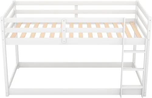 Vista 35 de Twin Size Bunk Bed with Panelled Headboard and Footboard, Antique Dark Oak Antique Oak