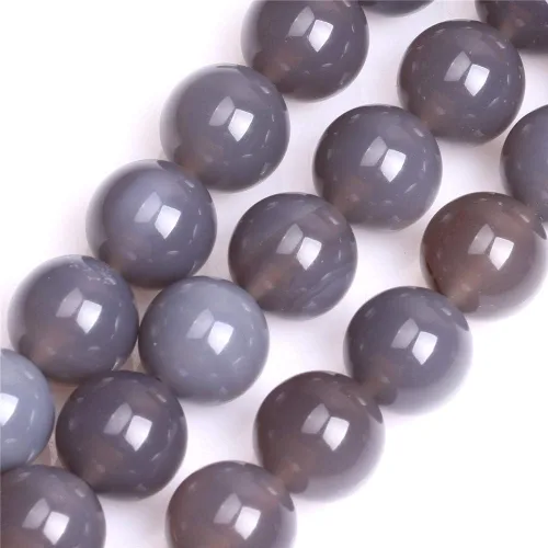 Vista 131 de GEM-Inside Cuentas Sueltas de Piedras Preciosas de Ágata Azul Bandeada Natural de 6mm Cuentas Redondas de Piedra de Energía para Hacer Joyas 15