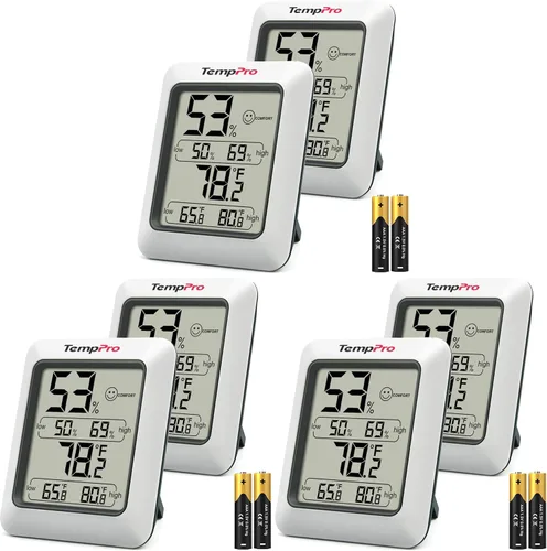 Vista 10 de TempPro TempAir - Termómetro higrómetro Bluetooth para invernadero de hasta 260 pies Room Indoor Thermometer Humidity Monitor, Humidity Meter