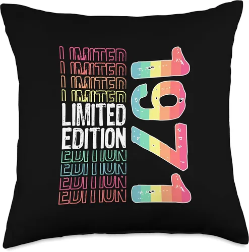 Vista 4 de Limited Edition Vintage 1971 Retro Birthday Throw Pillow