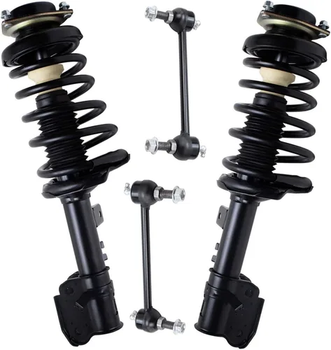 Vista 100 de Detroit Axle - Kit de 4 piezas RWD Puntales Delanteros Barras Estabilizadoras para Ford F-150 2021 2022 2023 2024, 2 Puntales con Resorte Helicoidal