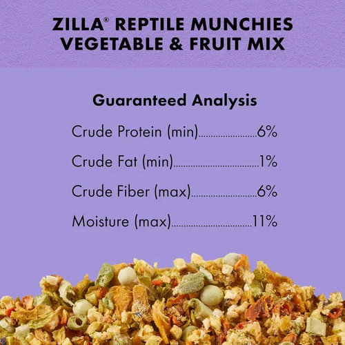 Vista 6 de Zilla Reptile Munchies - Mezcla de verduras y frutas, 4 onzas