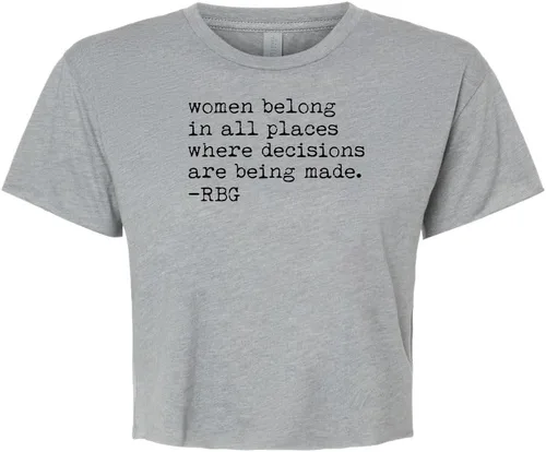 Vista 13 de Women's Screen Printed Crop Tee, Shirts With Sayings