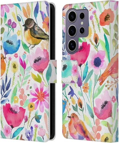 Vista 134 de Head Case Designs Officially Licensed Ninola Brushstrokes Black Summer Patterns Leather Wallet Case Compatible with Samsung Galaxy A07 4G
