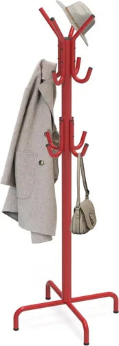 Vista 7 de Simple Houseware - Perchero de pie organizador para abrigos y sombreros, 12 ganchos, bronce