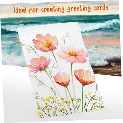 Vista 9 de ARTIBETTER 25sheets Cold Press Watercolor Paper Deckle Edges Blank Artist Paper for Painting Sketching and Card Making Versatile Use for All Skill