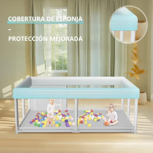 Vista 5 de Hiaksedt Large Baby Playpen 65x50 Inch, PlayPen for Babies and Toddlers Gris