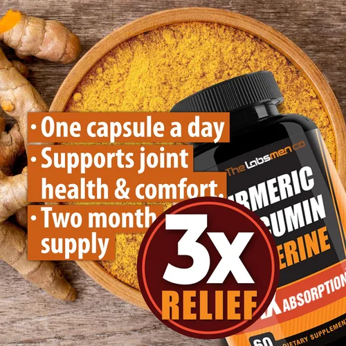 Vista 5 de Just One Cápsula de curcumina de cúrcuma vegana al día – 95% curcuminoides cúrcuma curcumina fórmula 3X con pimienta negra BioPerine® – Extra fuerte