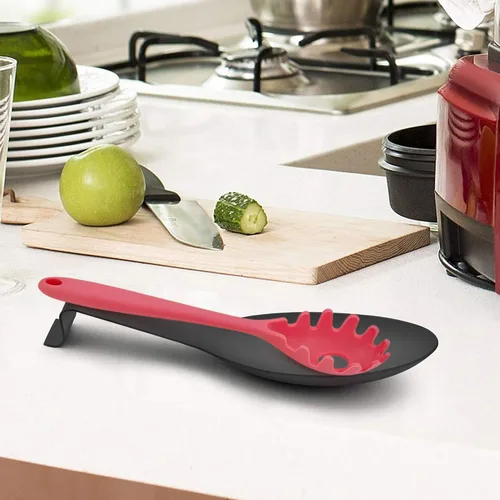 Vista 5 de LIANYU Soporte para cuchara negro para encimera de cocina, espátula de acero inoxidable, soporte para utensilios de cuchara y cucharón apto