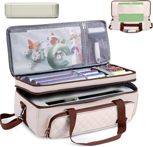 Vista 10 de IMAGINING Estuche de transporte para Cricut Maker 3, Maker 4, Bolsa de máquina de doble capa con cubierta para Cricut Explore 4, Explore 3, Explore