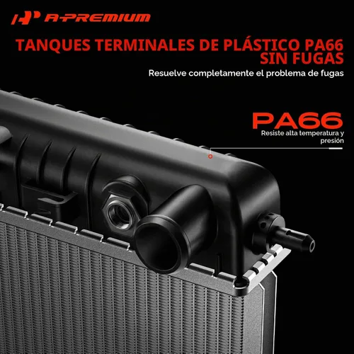 Vista 5 de A-Premium Conjunto de radiador de refrigerante del motor compatible con Nissan Rogue 2008-2013, Rogue Select 2014-2015, X-Trail 2013, L4 2.5L