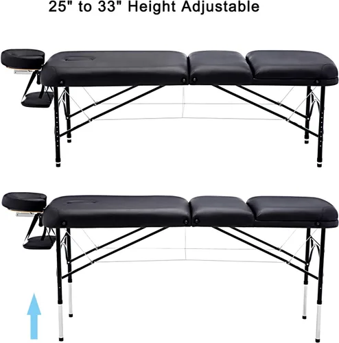 Vista 5 de Artechworks Mesa de masaje plegable portátil ligera de 28 pulgadas de ancho, 3 pulgadas, para salón facial, spa, cama de tatuaje con patas