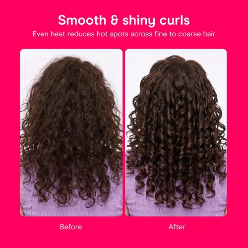 Vista 3 de Conair Instant Heat - Rizador de pelo de 1 pulgada, barril de 1 pulgada que produce rizos clásicos, rizador de pelo para cabello corto, mediano