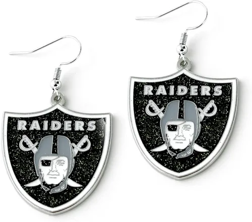 Vista 17 de aminco NFL - Aretes deslumbrantes con purpurina para mujer