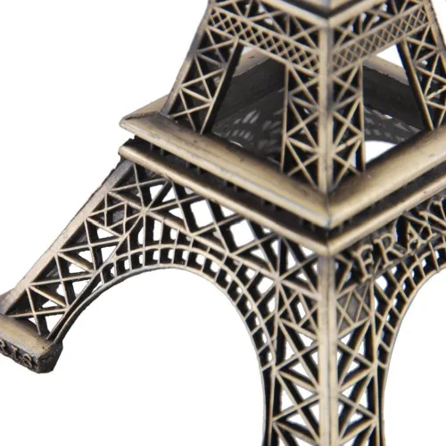 Vista 2 de Nightwolf® 5.9 pulgadas bronce Paris Torre Eiffel modelado hierro arte arte regalo para decoración del hogar estatuas