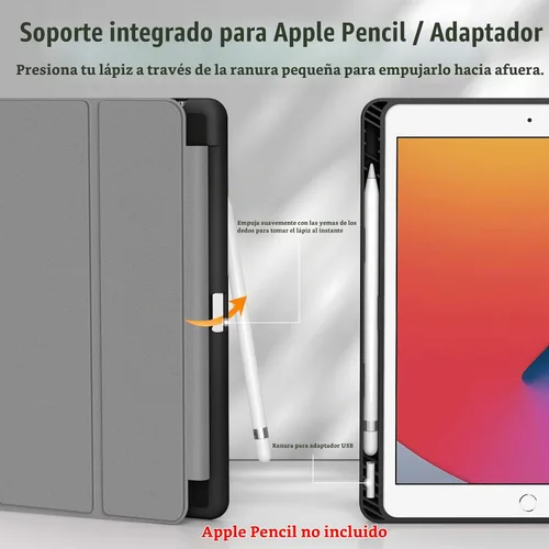 Vista 5 de Fintie Funda delgada para iPad de 9ª / 8ª / 7ª generación de 10.2 pulgadas Tri-Fold Stand, Flexible Soft TPU Back Cover, Viewing & Typing Angles