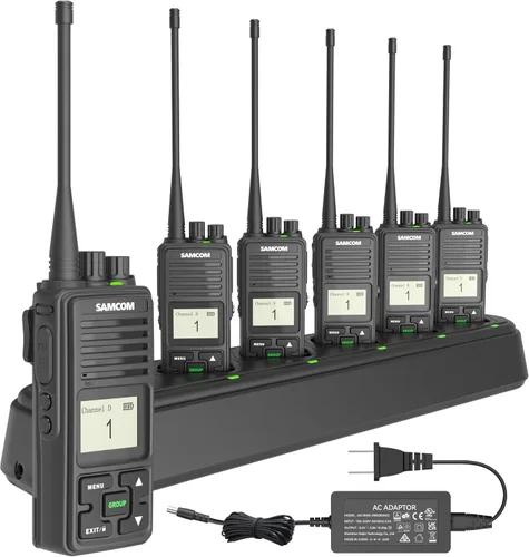 Vista 9 de SAMCOM Radios bidireccionales FPCN10A de largo alcance (FPCN10A cargador múltiple)