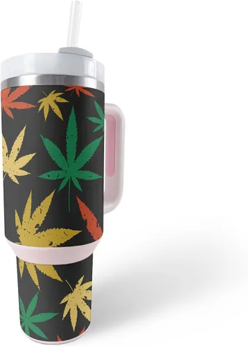 Vista 21 de MightySkins Skin - Vaso de vinilo compatible con Stanley The Quencher H2.0 FlowState de 40 onzas, Rasta León, protectora, duradera y única, fácil