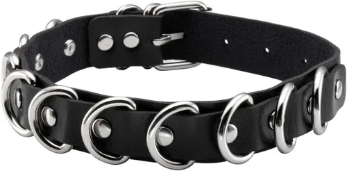 Vista 20 de Eigso - Gargantilla vintage de cuero sintético con remaches y picos, estilo punk, gótico, ajustable