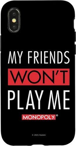 Vista 4 de Funda blanca para iPhone 15 Monopoly My Friends Won't Play