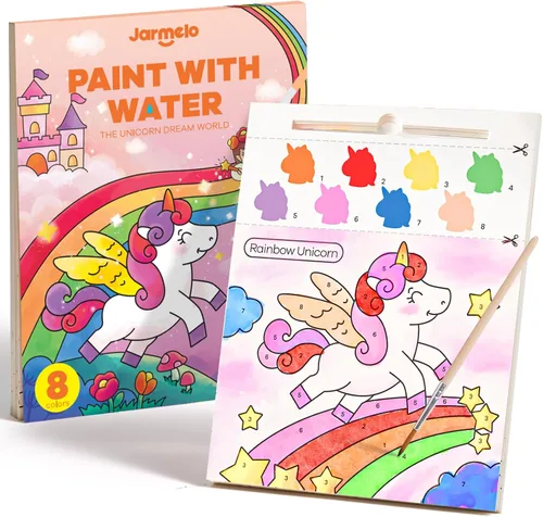 Vista 8 de Libros de pintura con agua Jar Melo para niños pequeños, actividad de pintura de acuarela sin desorden para niños de 1-3, 2-4, 4-6 años, regalo