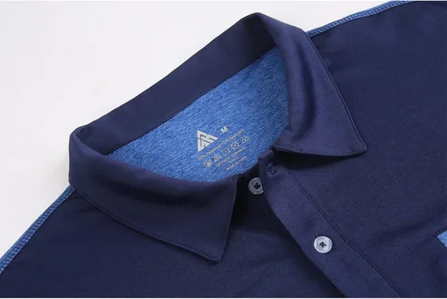 Vista 6 de SWISSWELL Polo de manga larga para hombre, camisas de golf con cuello para trabajo, casual, oficina, para trabajo