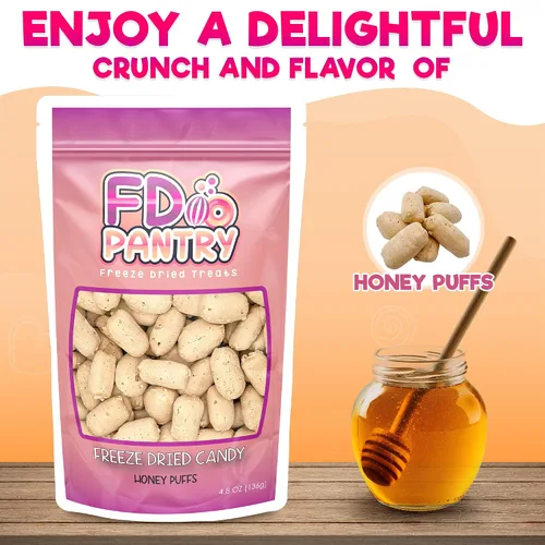 Vista 8 de Caramelos liofilizados: giro crujiente en masticables clásicos en bolsa resellable, perfecto para regalos, aventuras al aire libre y almacenamiento