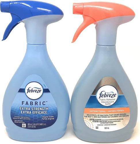 Vista 2 de Febreze Paquete variado de dos botellas de 27 onzas (extra fuerte y antibacteriano)