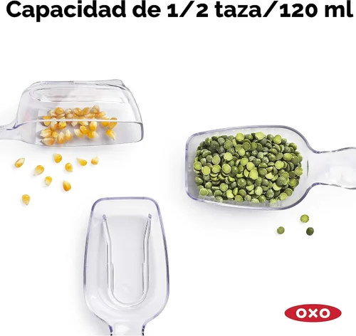 Vista 2 de OXO Good Grips accesorios para contenedores POP juego de 3 piezas de cuchara medidora, (paquete de 2)