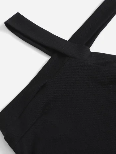 Vista 3 de SOLY HUX Body tipo leotardo ajustado para mujer Negro