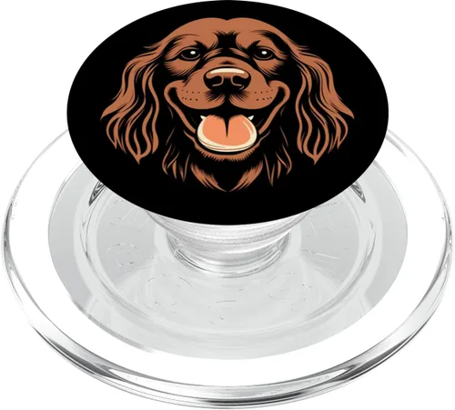 Vista 7 de Cocker Spaniel Amante de los Perros Lindo Feliz Dibujos Animados Divertidos Cachorro Cara PopSockets Intercambiable PopGrip