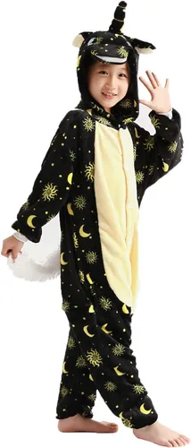 Vista 4 de Disfraz de unicornio para niños, pijama de cosplay de animales, ropa de dormir de Halloween